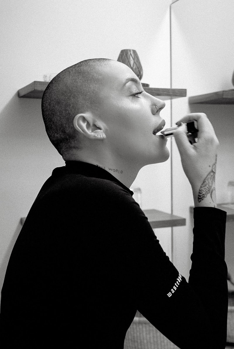 Bishop Briggs Singer Songwriter Music Artist Sarah Grace McLaughlin Shaved Head Tattoos Lipstick