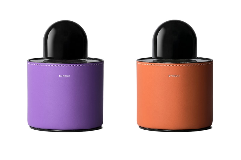 byredo leather goods fall winter phone cases perfume bottle holder purple black