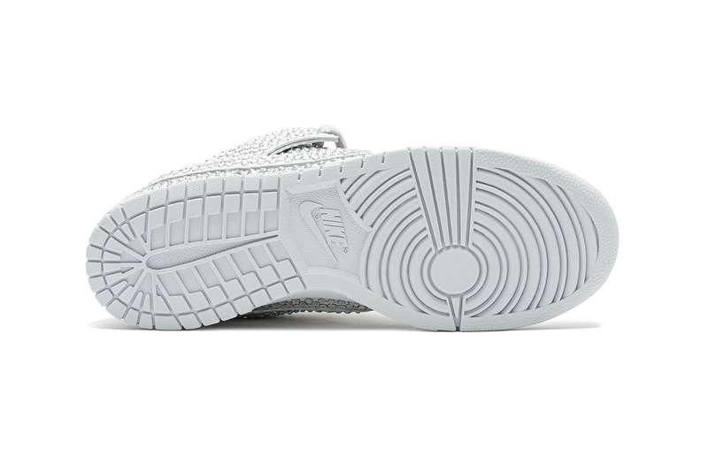 nike cactus plant flea market cpfm collaboration dunk low sneakers bejeweled crystals rhinestones white shoes footwear