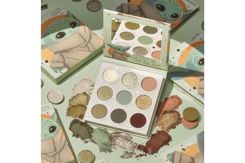 colourpop baby yoda the child mandalorian eyeshadows palettes collaboration disney price release
