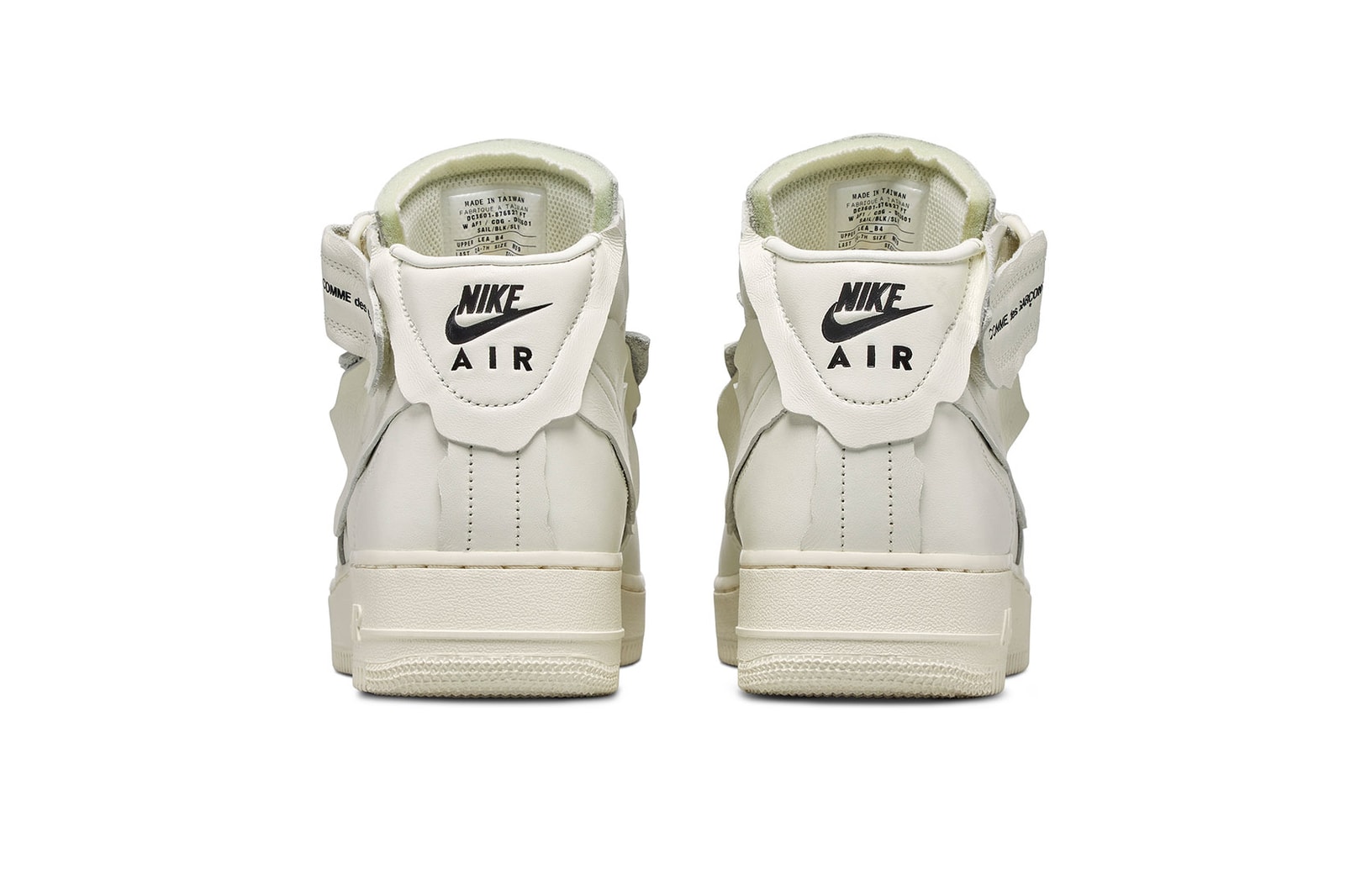 comme des garcons nike air force 1 mid cdg af1 white black sneakers price release