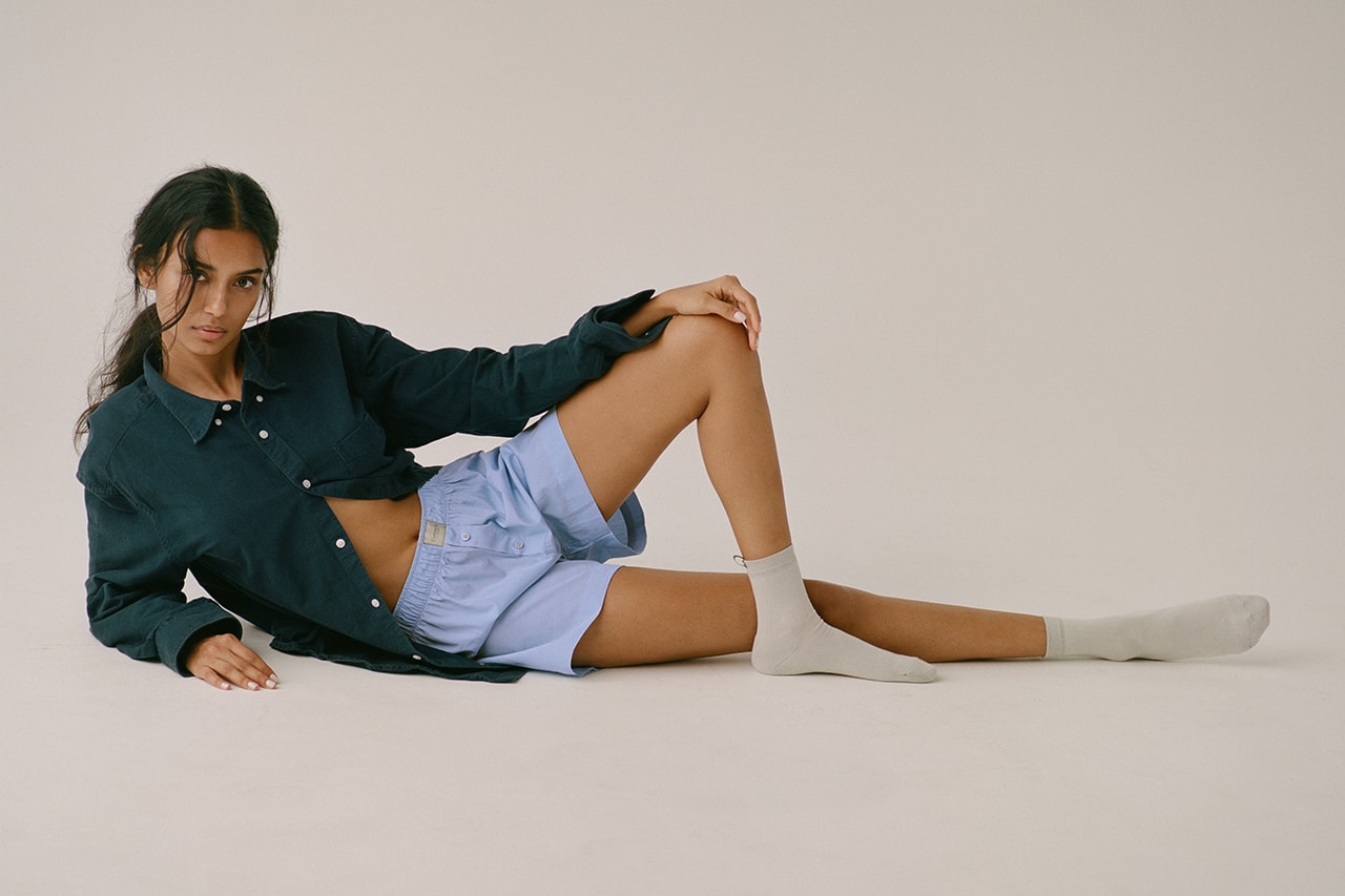 Comme Si Boxer Shorts Women Marina Blue Sock Brand Loungewear Campaign Jenni Lee