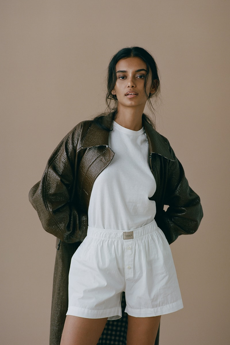 Comme Si Boxer Shorts Women White Sock Brand Loungewear Campaign Jenni Lee