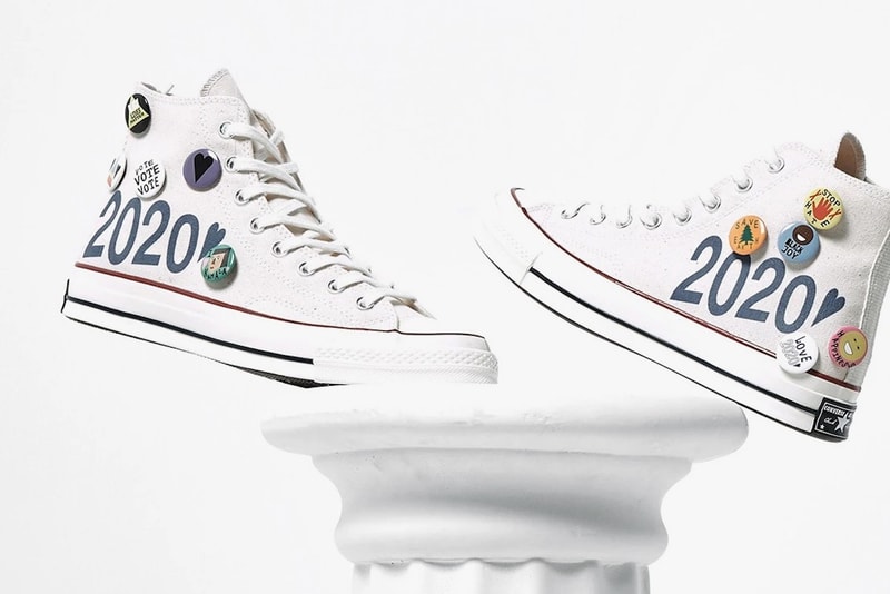 converse social status nina chanel collaboration chuck taylor all star sneakers us election vote donation
