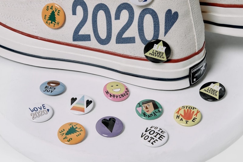converse social status nina chanel collaboration chuck taylor all star sneakers us election vote donation
