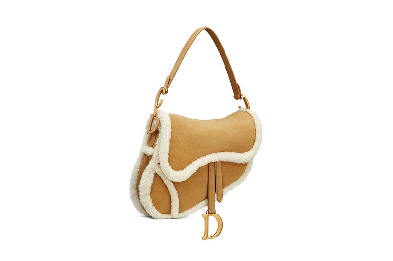Dior Saddle Bag Camel-Colored Shearling Fall Winter 2020 Christian Luxury Designer Handbag