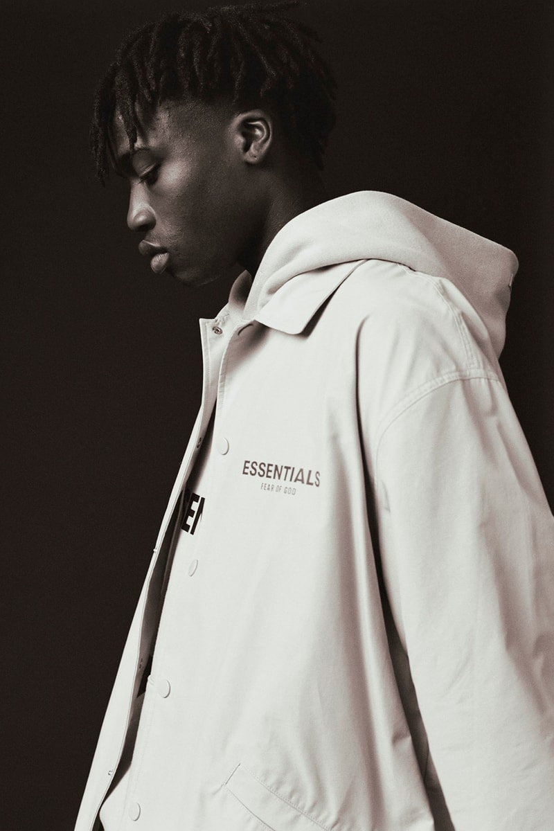 fear of god essentials fall collection loungewear outerwear sweatshirt denim jackets lookbook