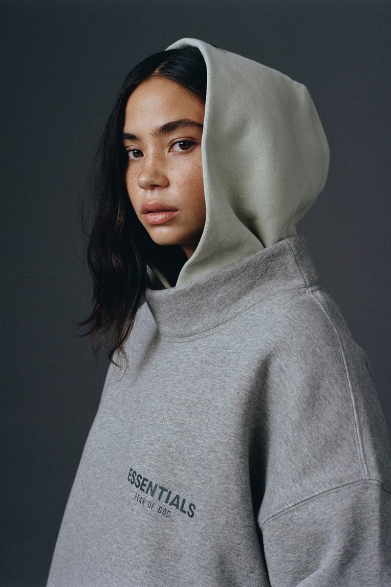 fear of god essentials fall collection loungewear outerwear sweatshirt denim jackets lookbook