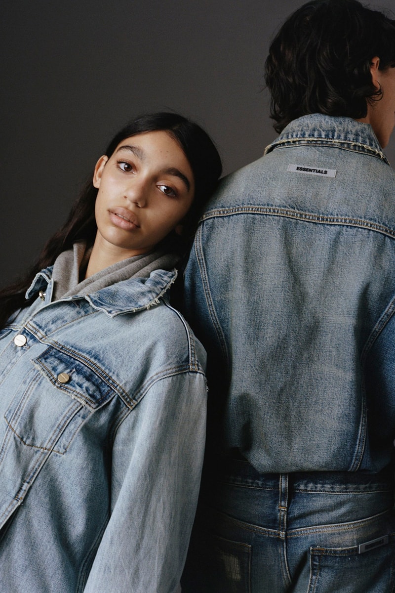 fear of god essentials fall collection loungewear outerwear sweatshirt denim jackets lookbook
