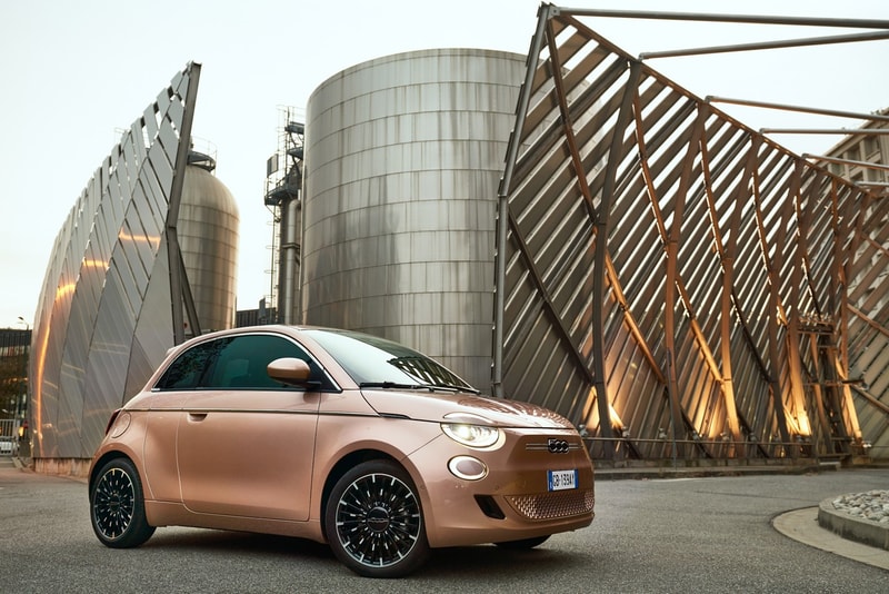 Fiat 500 Electric 3+1 Car Small Mini Rose Gold