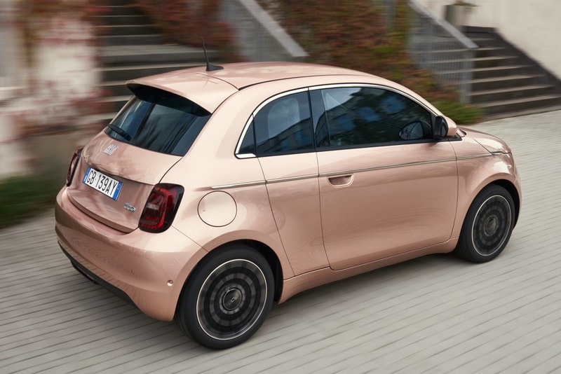 Fiat 500 Electric 3+1 Car Small Mini Rose Gold