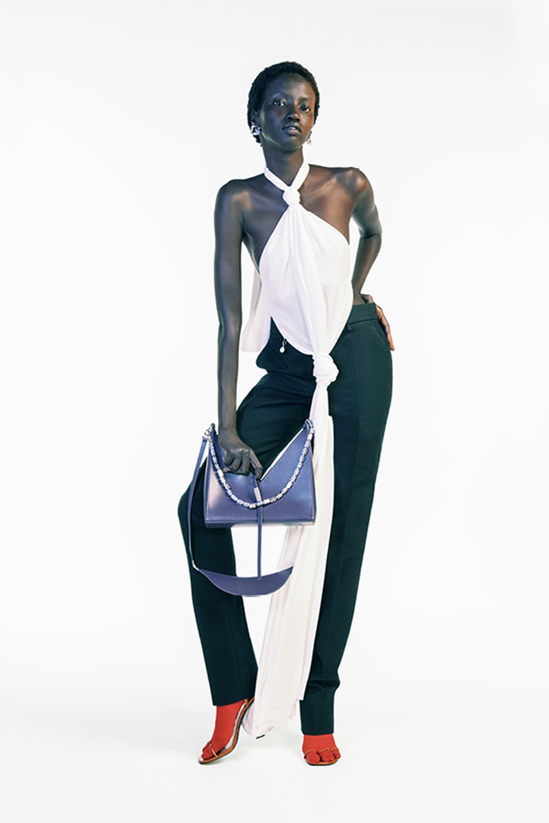 givenchy matthew williams spring summer 2021 first debut collection hardware chains tryp toe heels marshmallow slides