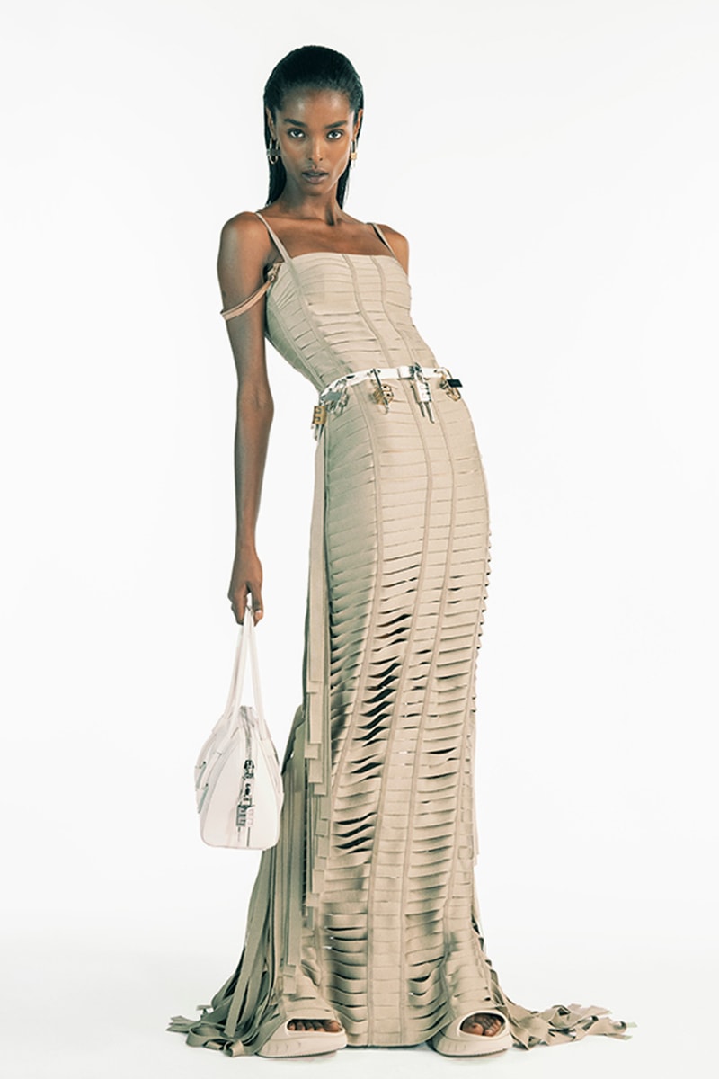 givenchy matthew williams spring summer 2021 first debut collection hardware chains tryp toe heels marshmallow slides