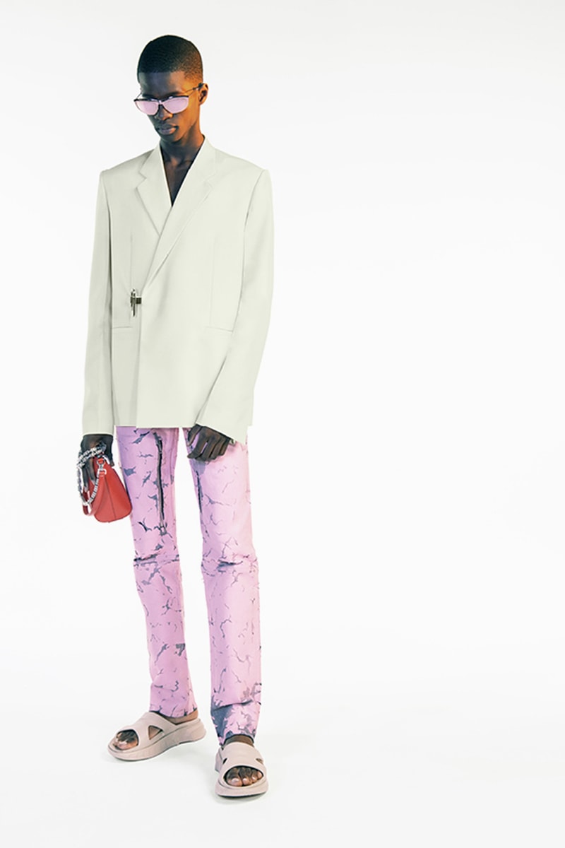 givenchy matthew williams spring summer 2021 first debut collection hardware chains tryp toe heels marshmallow slides