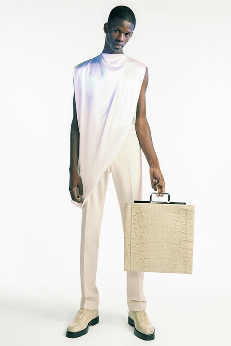 givenchy matthew williams spring summer 2021 first debut collection hardware chains tryp toe heels marshmallow slides