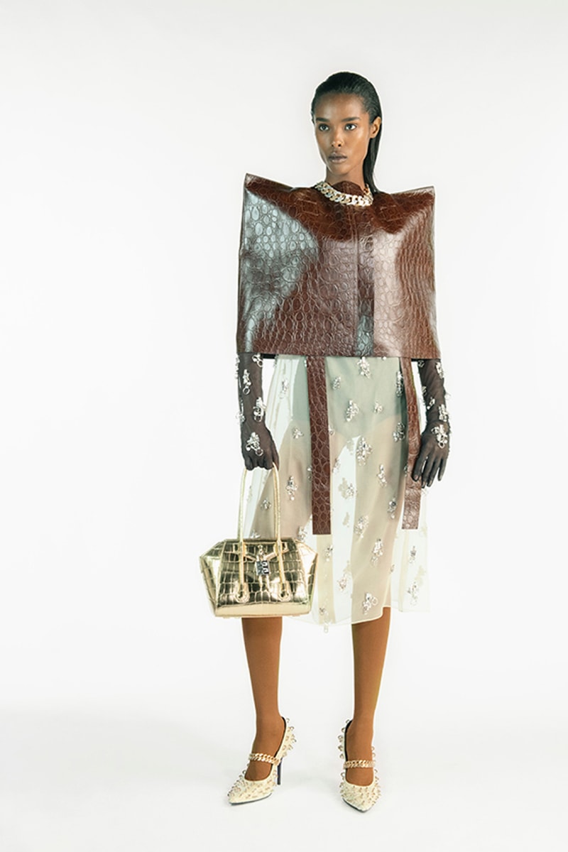 givenchy matthew williams spring summer 2021 first debut collection hardware chains tryp toe heels marshmallow slides