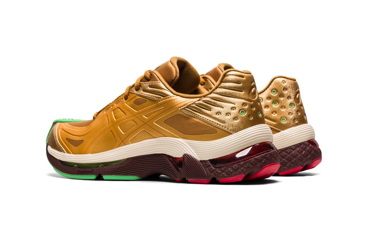 kiko kostadinov asics gel teserakt womens sneakers collaboration gunmetal gold release info