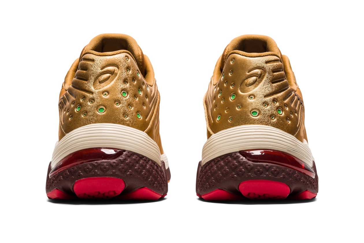 kiko kostadinov asics gel teserakt womens sneakers collaboration gunmetal gold release info