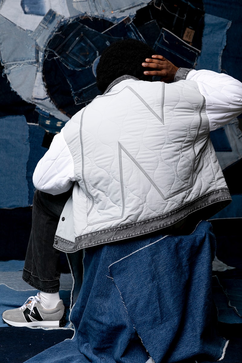 levis new balance fall winter collaboration 327 sneakers trucker jackets outerwear