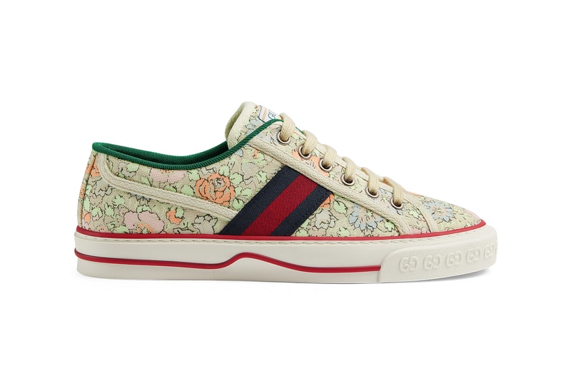 Liberty London x Gucci Collaboration Fall/Winter 2020 Collection Puffer Jacket Sneakers High Top Black