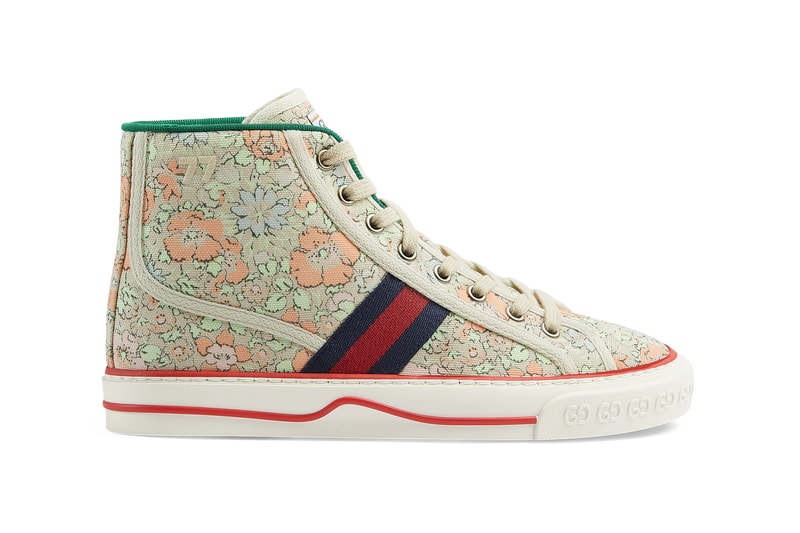 Liberty London x Gucci Collaboration Fall/Winter 2020 Collection Puffer Jacket Sneakers High Top Black