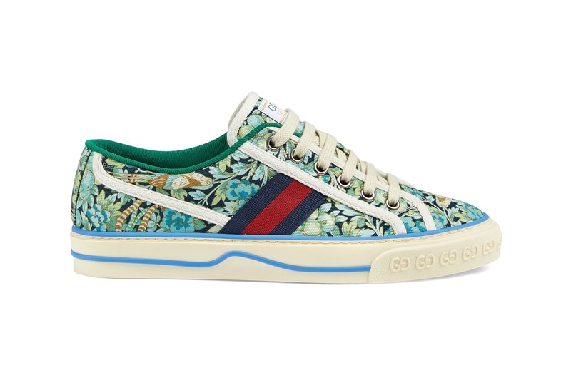 Liberty London x Gucci Collaboration Fall/Winter 2020 Collection Puffer Jacket Sneakers High Top Black