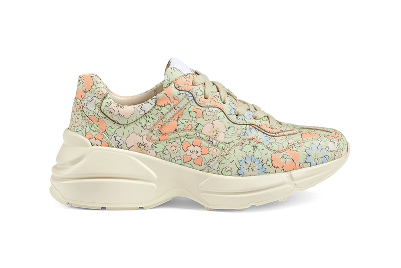 Liberty London x Gucci Collaboration Fall/Winter 2020 Collection Puffer Jacket Sneakers High Top Black