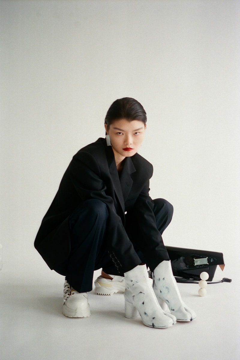 mm6 maison margiela fall winter editorial outerwear blazers tabi boots bags