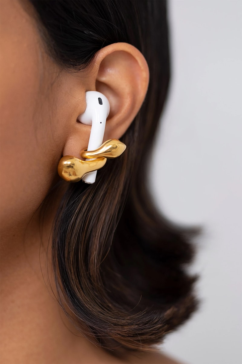 misho airpods earrings jewelry pebble minimal active tall pods gold accessories
