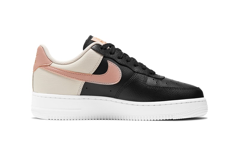 nike air force 1 07 womens sneakers black pink beige white colorway sneakerhead footwear shoes