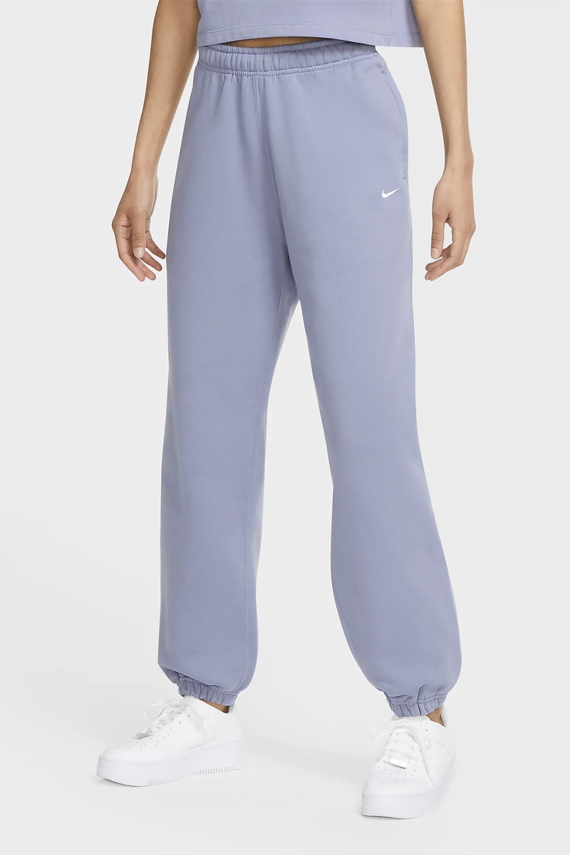 Nike NikeLab Women Fleece Sweatpants Swoosh Logo Stellar Indigo Purple