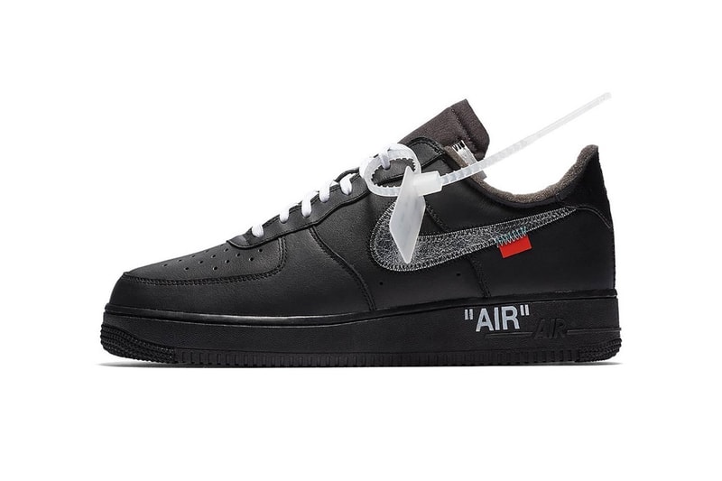 nike off white virgil abloh moma collaboration air force 1 black colorway sneakers sneakerhead footwear shoes