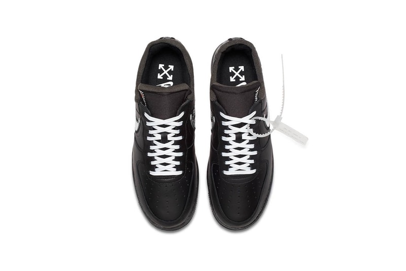 nike off white virgil abloh moma collaboration air force 1 black colorway sneakers sneakerhead footwear shoes