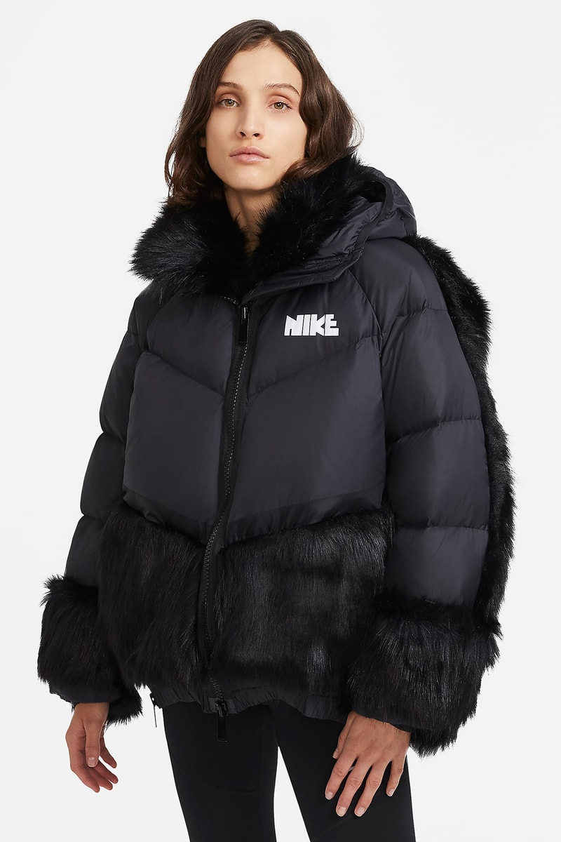 sacai nike collaboration outerwear collection jackets hoodie parka