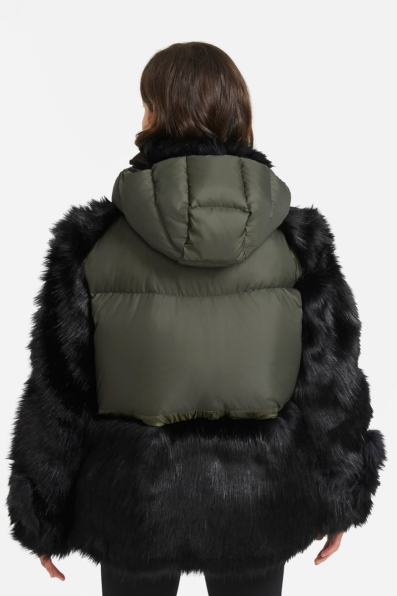 sacai nike collaboration outerwear collection jackets hoodie parka