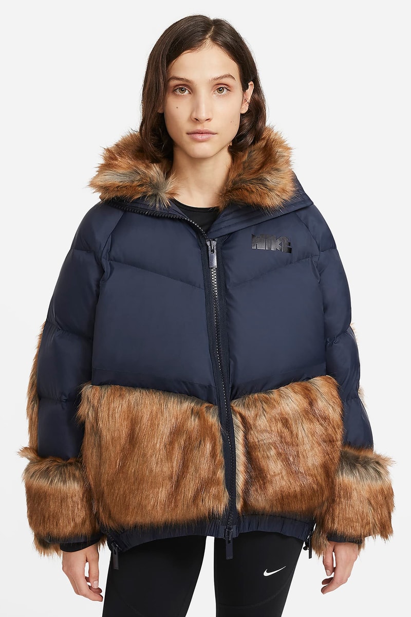 sacai nike collaboration outerwear collection jackets hoodie parka