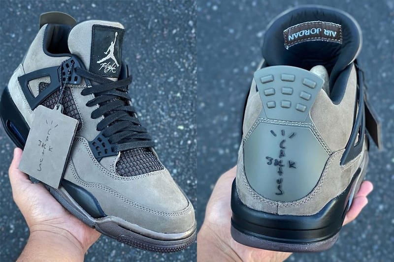 Here's a Closer Look at the Unreleased Travis Scott x Nike Air Jordan 4 "Olive" Sample