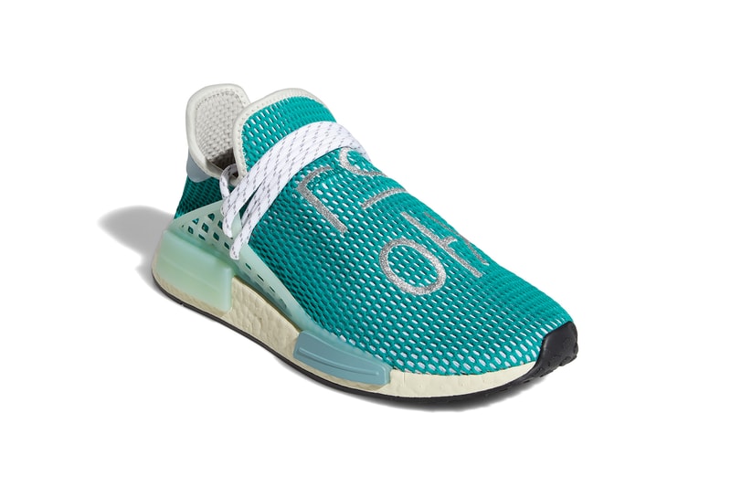 pharrell williams adidas originals collaboration nmd chinese korean characters sneakers blue green white 