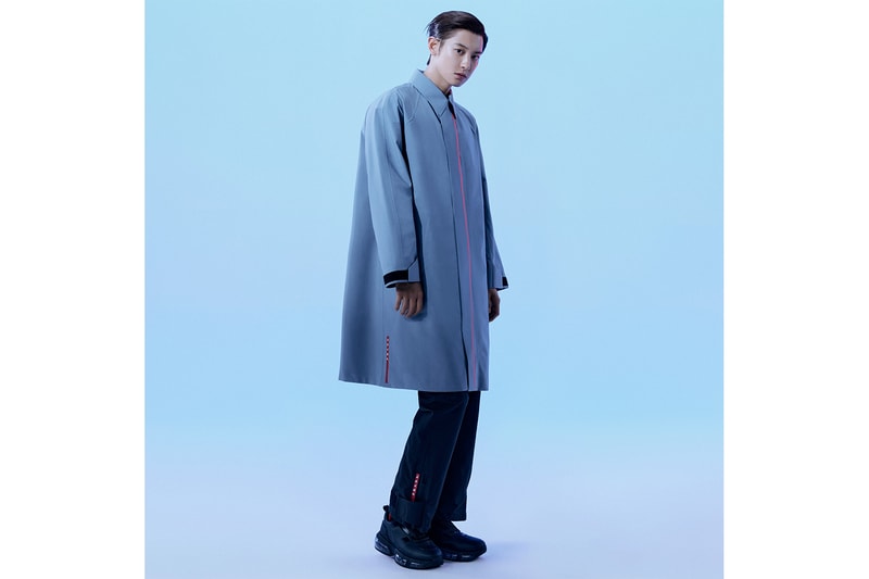 prada linea rossa fall winter campaign yara shahidi exo chanyeol park jin chen extreme tex sustainability
