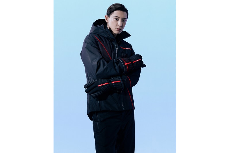 prada linea rossa fall winter campaign yara shahidi exo chanyeol park jin chen extreme tex sustainability