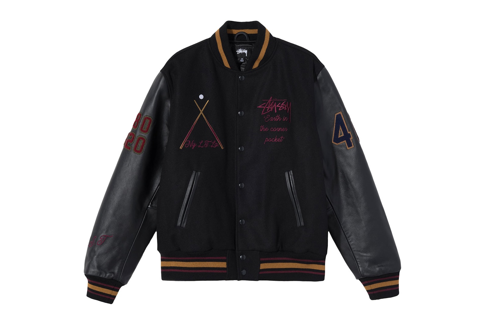 stussy 40th anniversary ist varsity jacket ring t-shirt limited edition release racism equal justice initiative