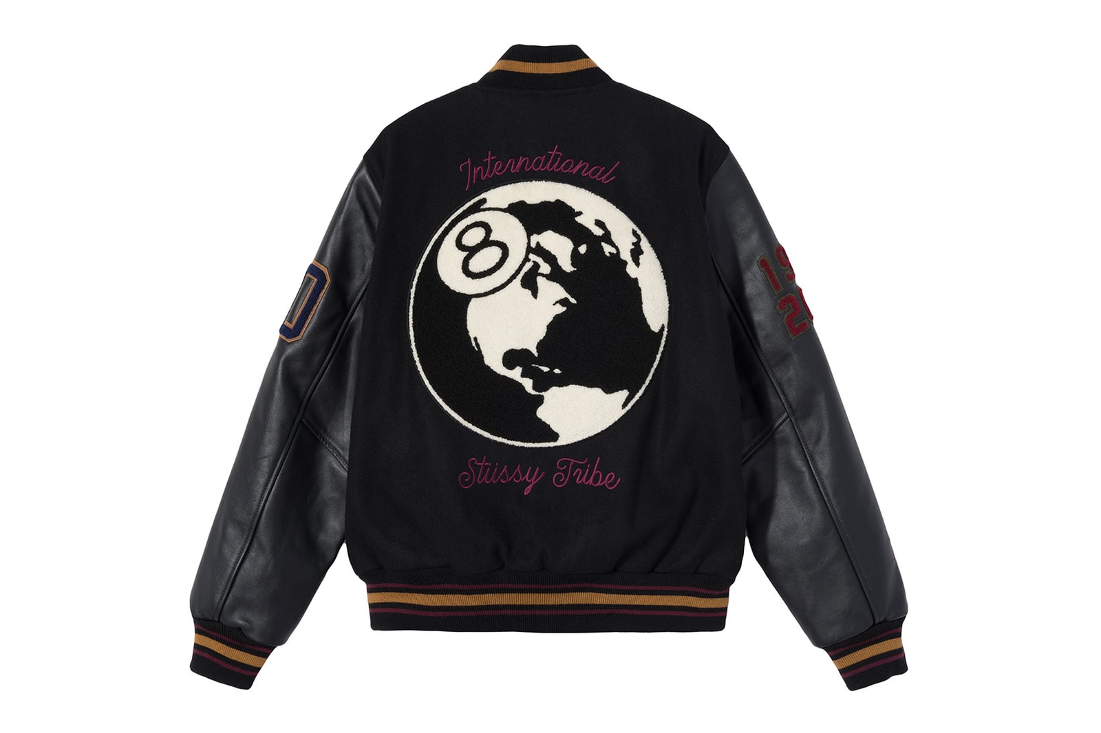 stussy 40th anniversary ist varsity jacket ring t-shirt limited edition release racism equal justice initiative