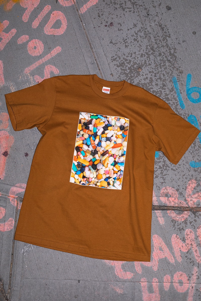 supreme fall winter tees t-shirts box logo the smurfs collaboration pills release info