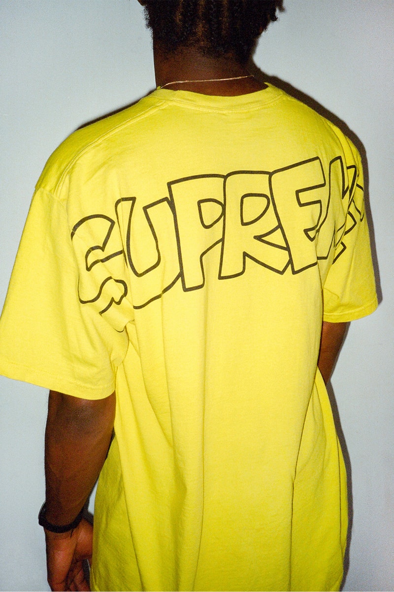supreme fall winter tees t-shirts box logo the smurfs collaboration pills release info