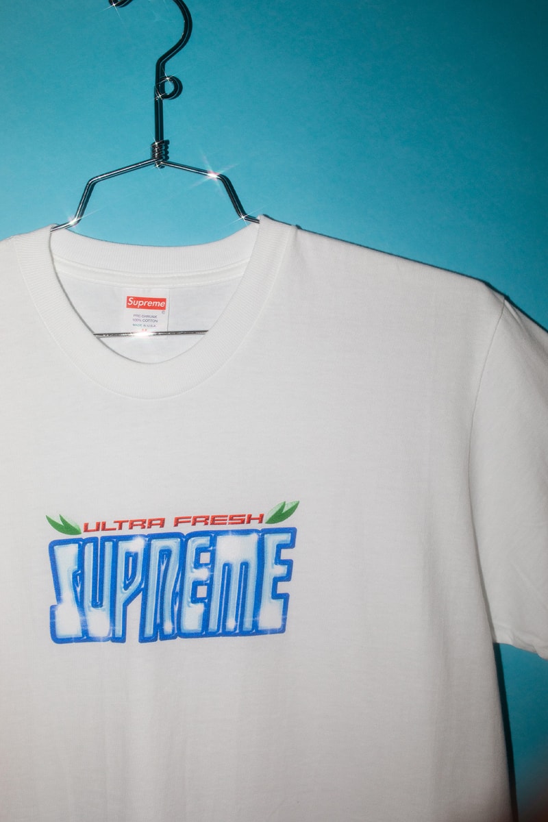 supreme fall winter tees t-shirts box logo the smurfs collaboration pills release info