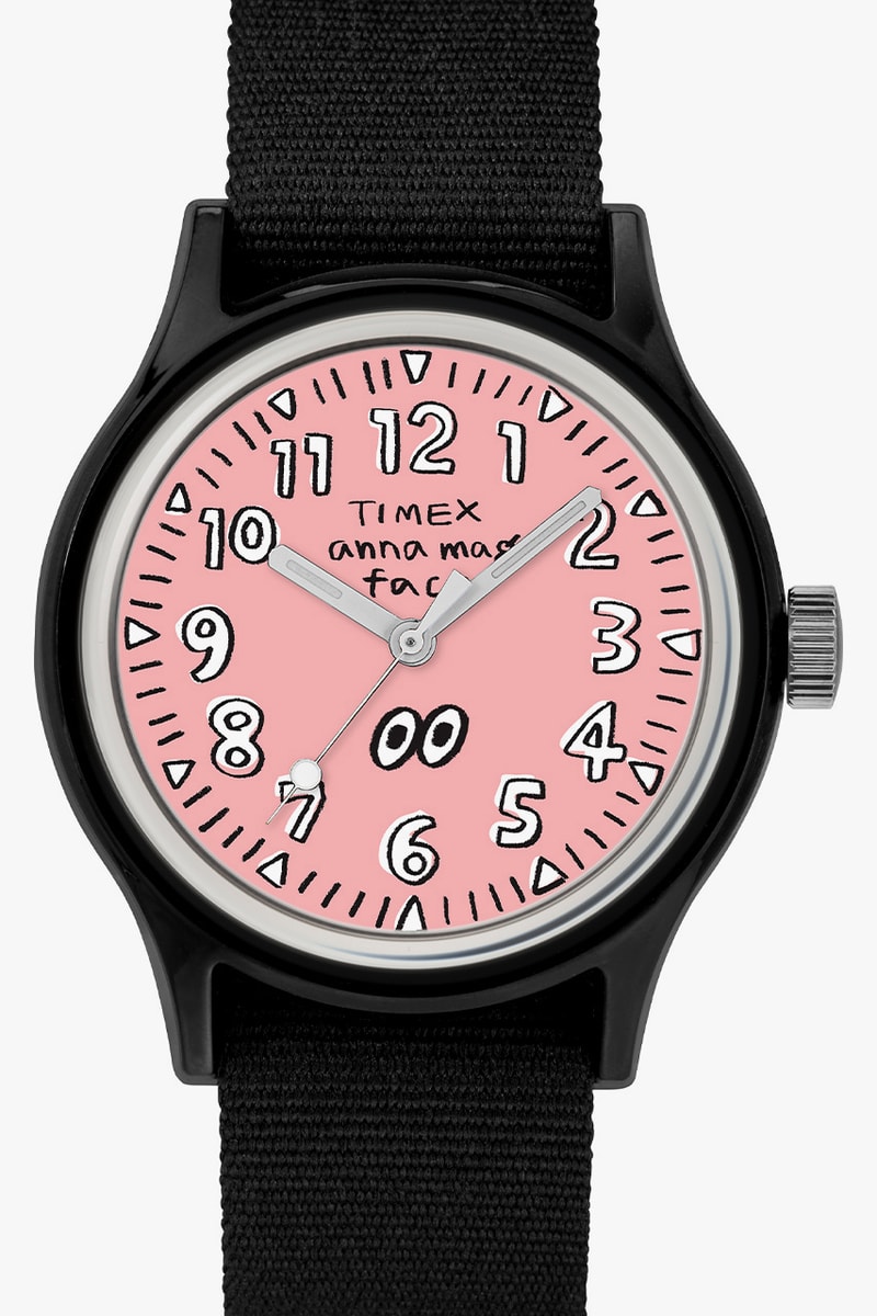 timex camper watches face illustrations anna magazine collaboration yellow pink orange price