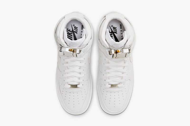 1017 alyx 9sm nike air force 1 af1 high collaboration white black sneakers release date matthew williams