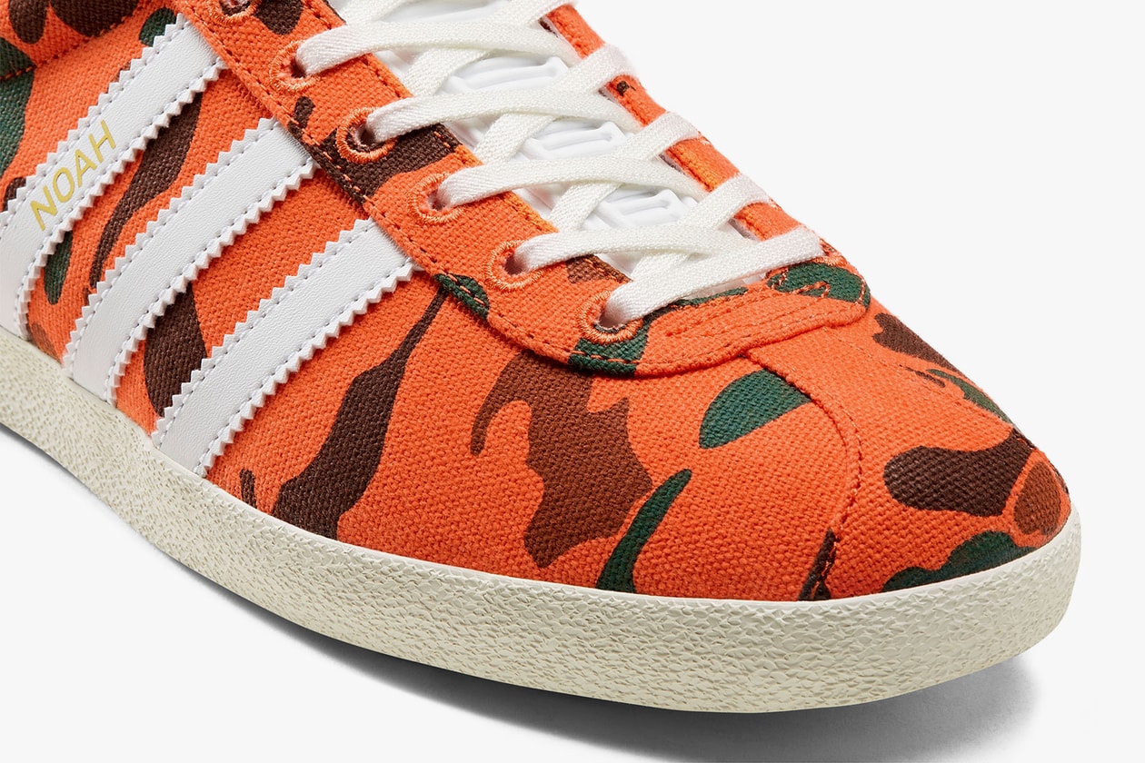 noah adidas originals gazelle camo cheetah sneakers collaboration price release date