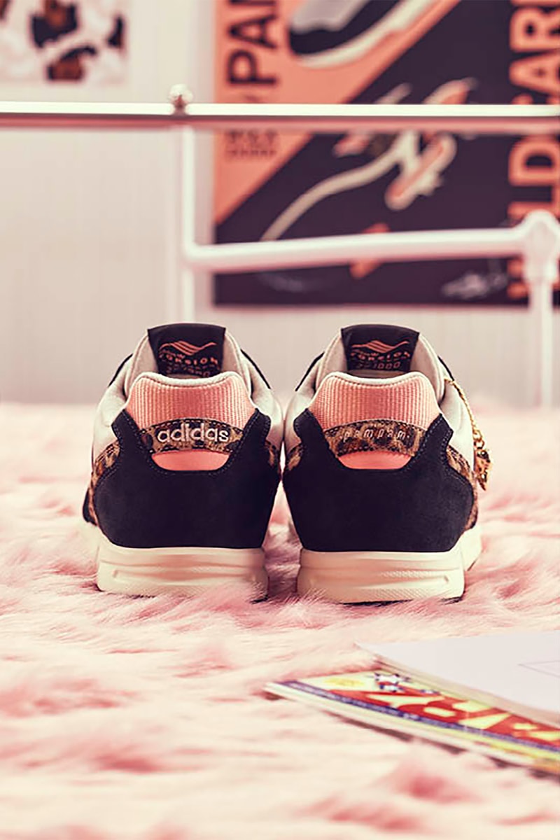 adidas originals pam pam collaboration zx 1000 sneakers pink leopard print black white footwear shoes sneakerhead