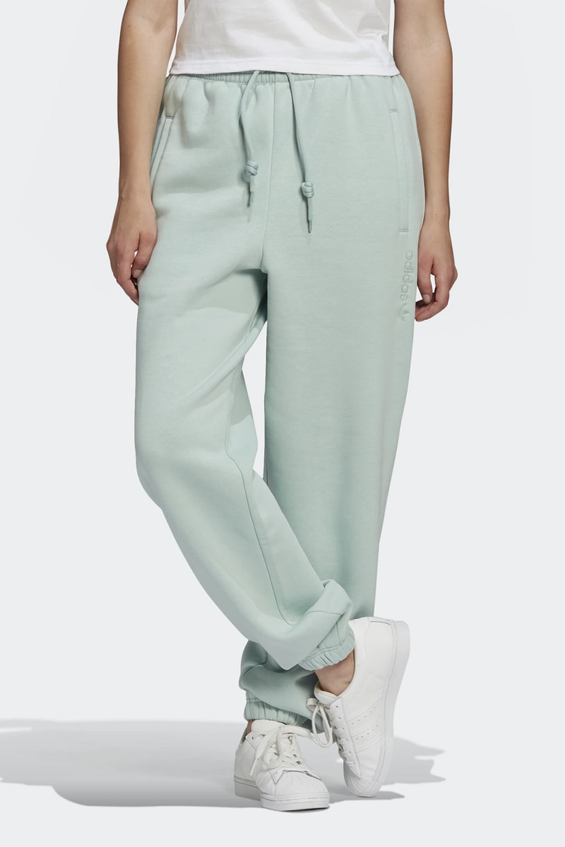 adidas originals womens hoodie sweatpants pastel green colorway